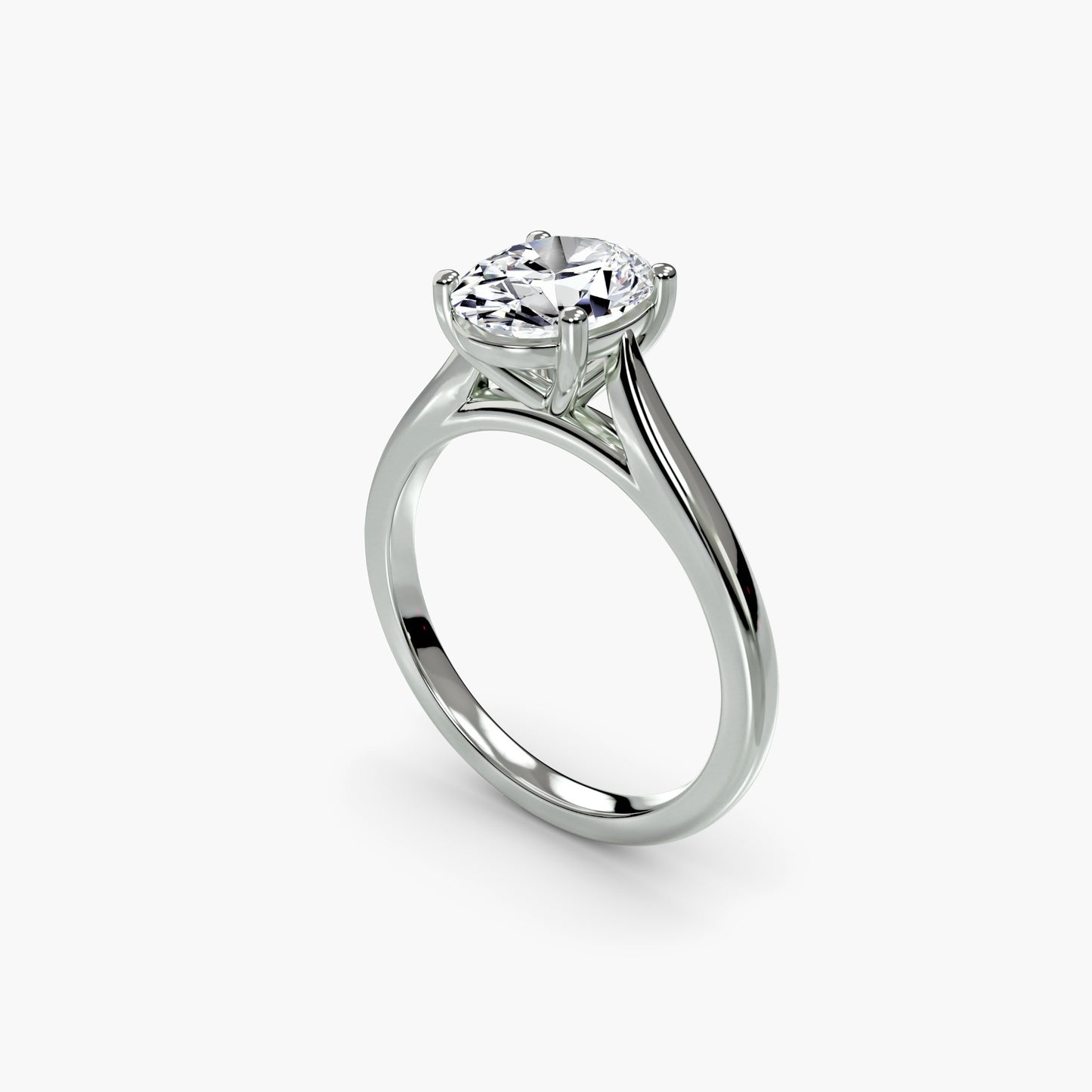 솔리테어링1 Oval 0.5-3.0 ct 14K WG