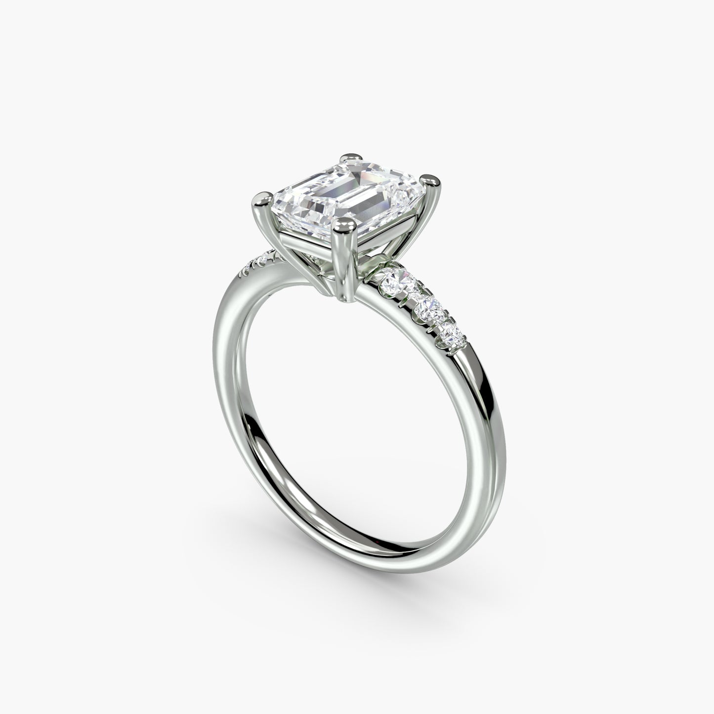 숄더 악센트 Emerald 0.5-3.0 ct 14K WG
