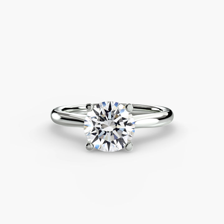 Solitaire ring 1 · 18K White Gold Round Lab Diamond