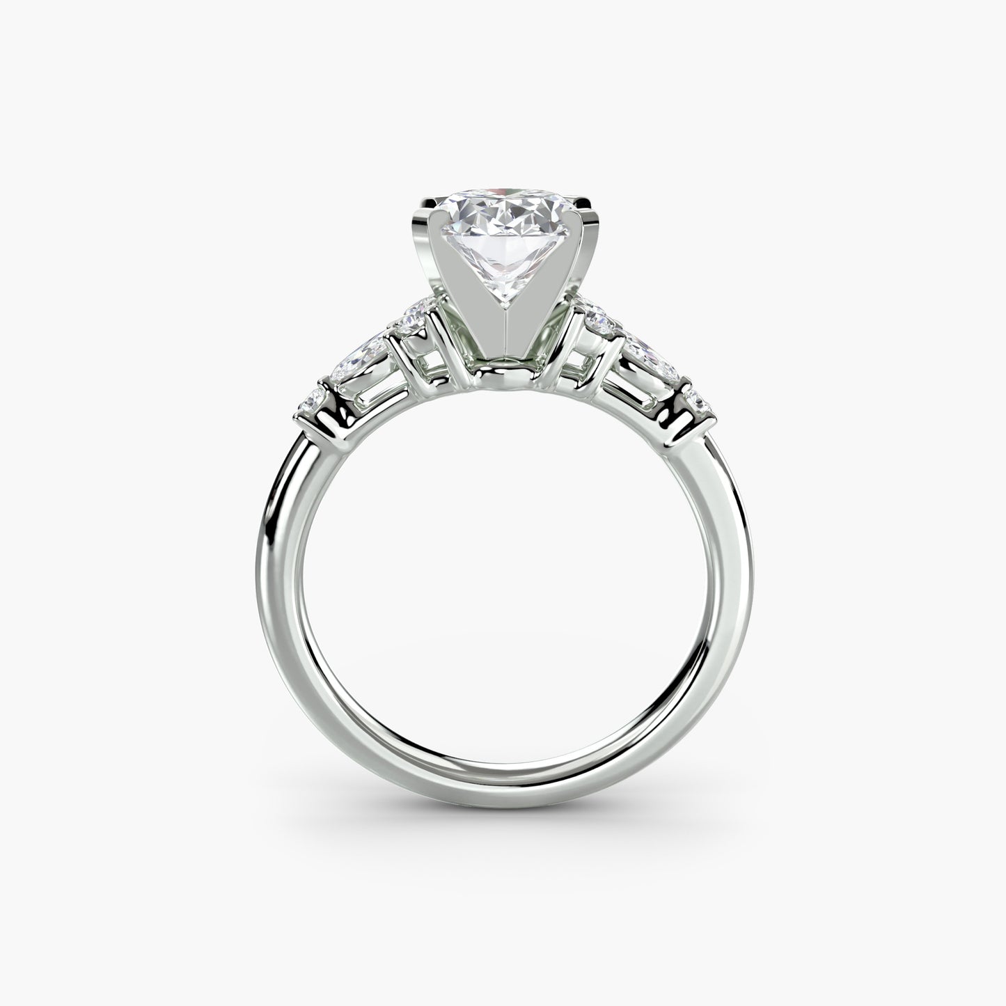 플로럴 악센트 Oval 0.5-3.0 ct 14K WG