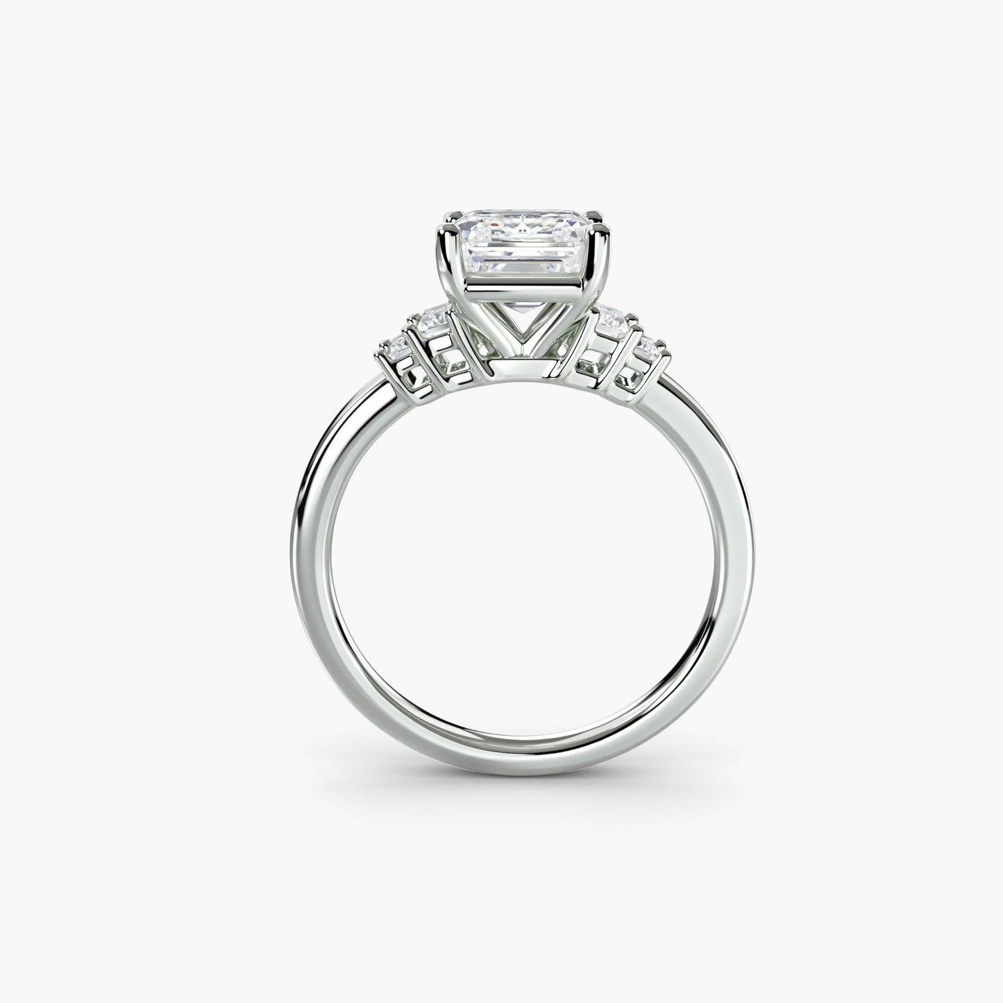 바게트악센트 솔리테어 Asscher 1.0/1.5 ct 9K WG
