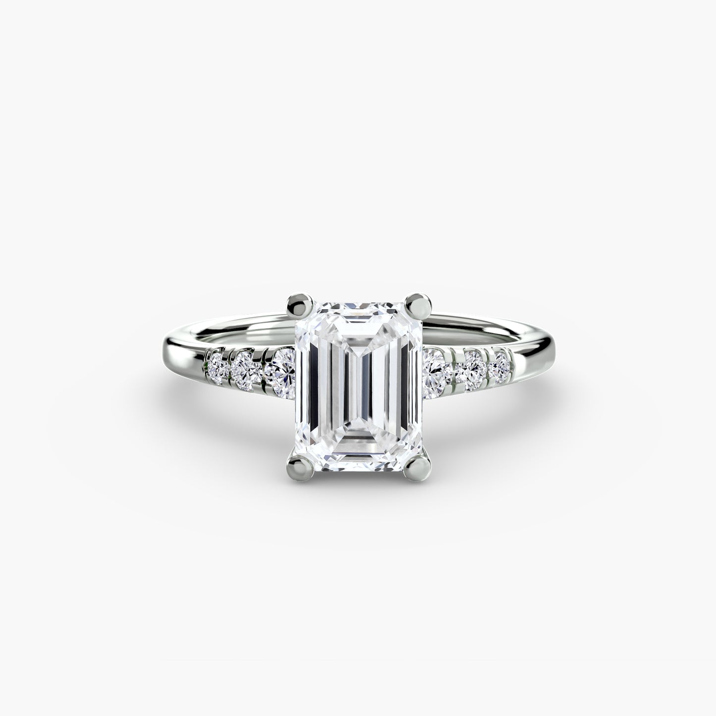 숄더 악센트 Emerald 0.5-3.0 ct 14K WG