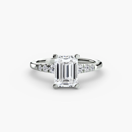 숄더 악센트 Emerald 0.5-3.0 ct 14K WG