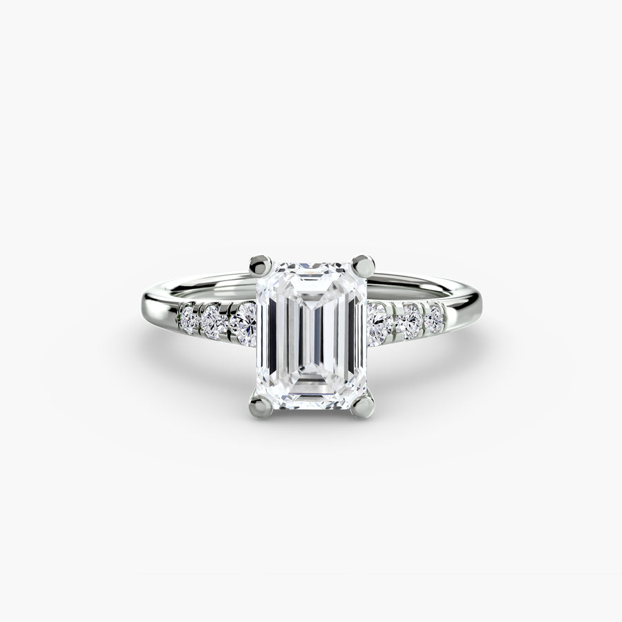 숄더 악센트 Emerald 0.5-3.0 ct 14K WG