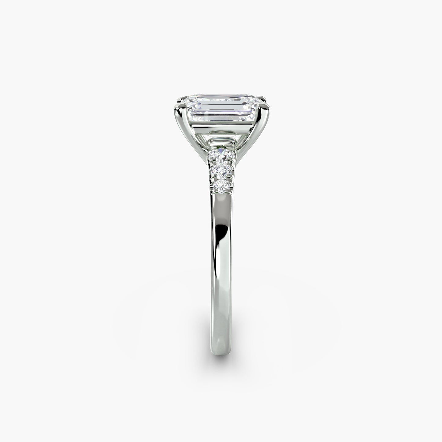 숄더 악센트 Emerald 0.5-3.0 ct 14K WG