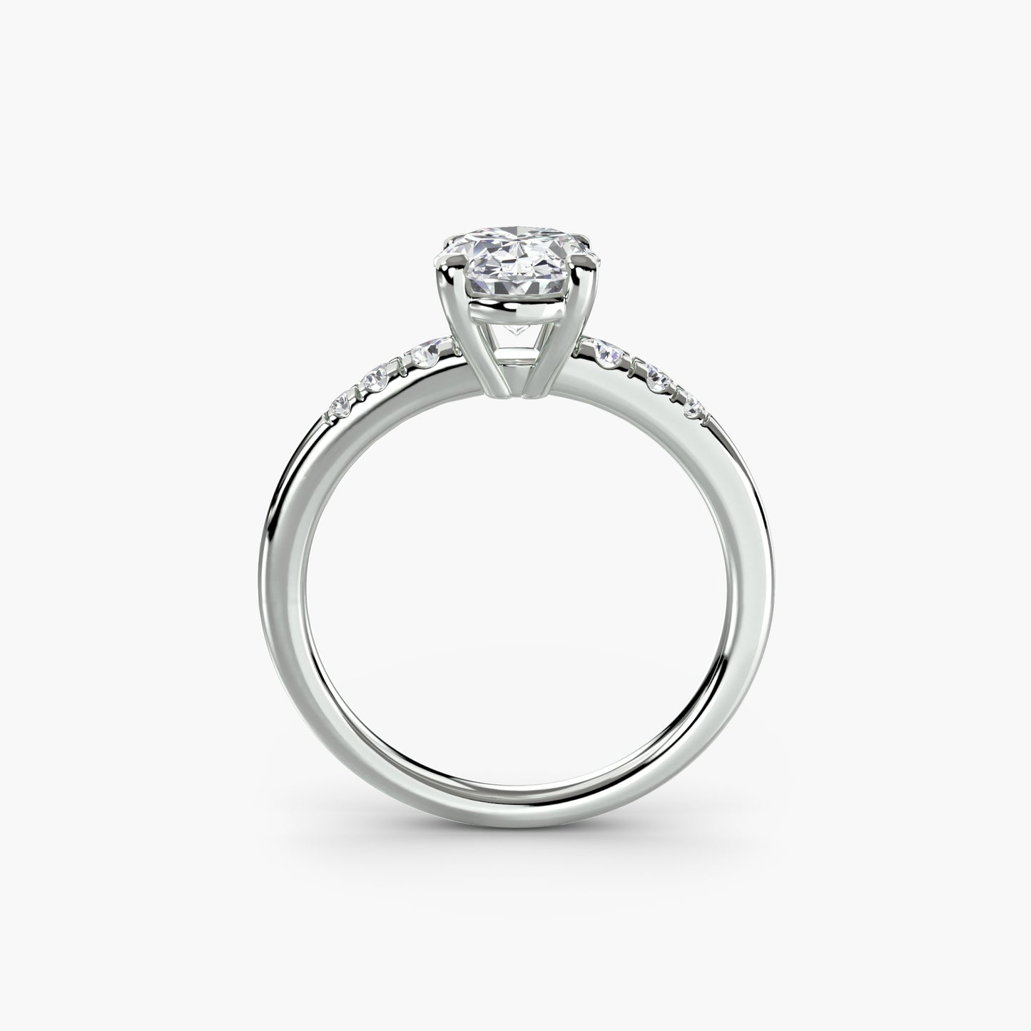 숄더 악센트 Oval 0.5-3.0 ct 18K WG