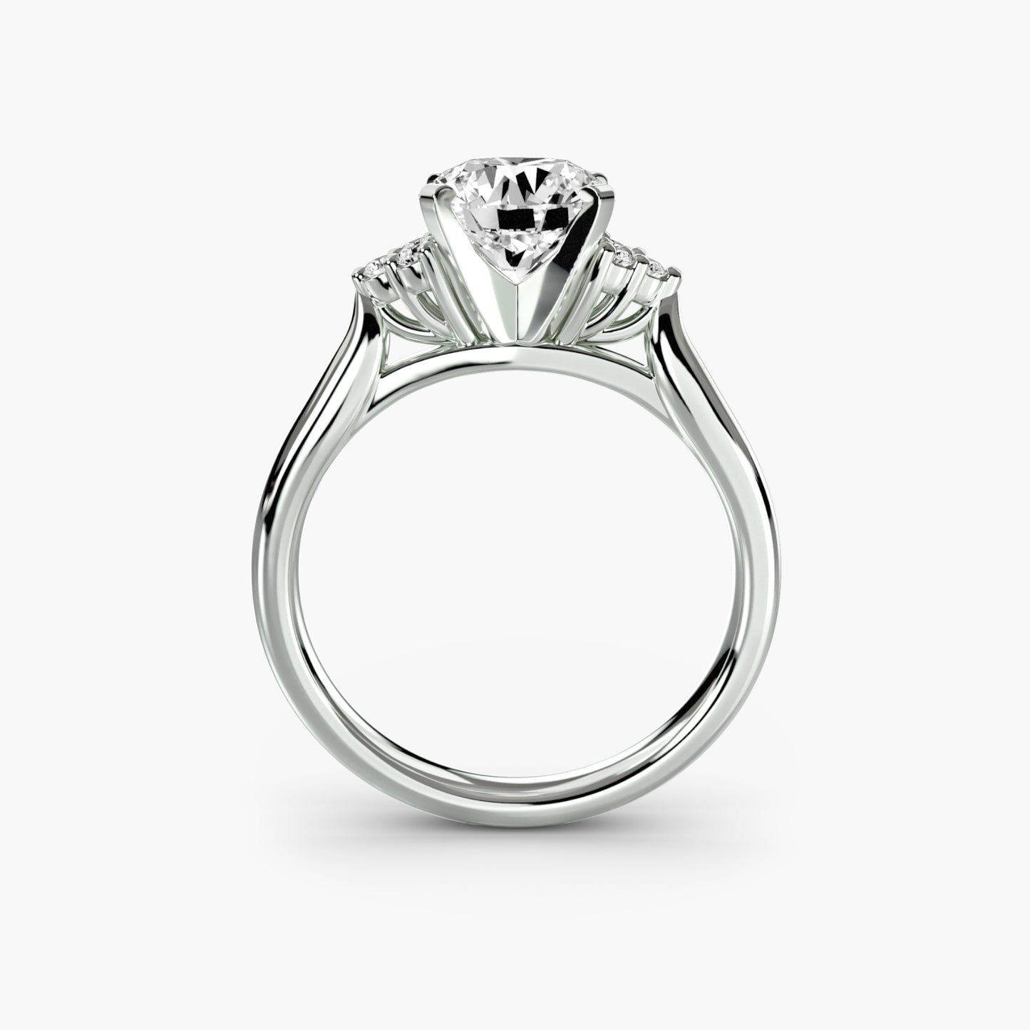 클러스터 숄더 Round 0.5-3.0 ct 14K WG