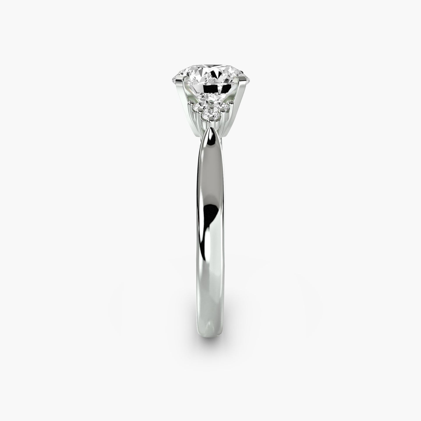 클러스터 숄더 Round 0.5-3.0 ct 14K WG