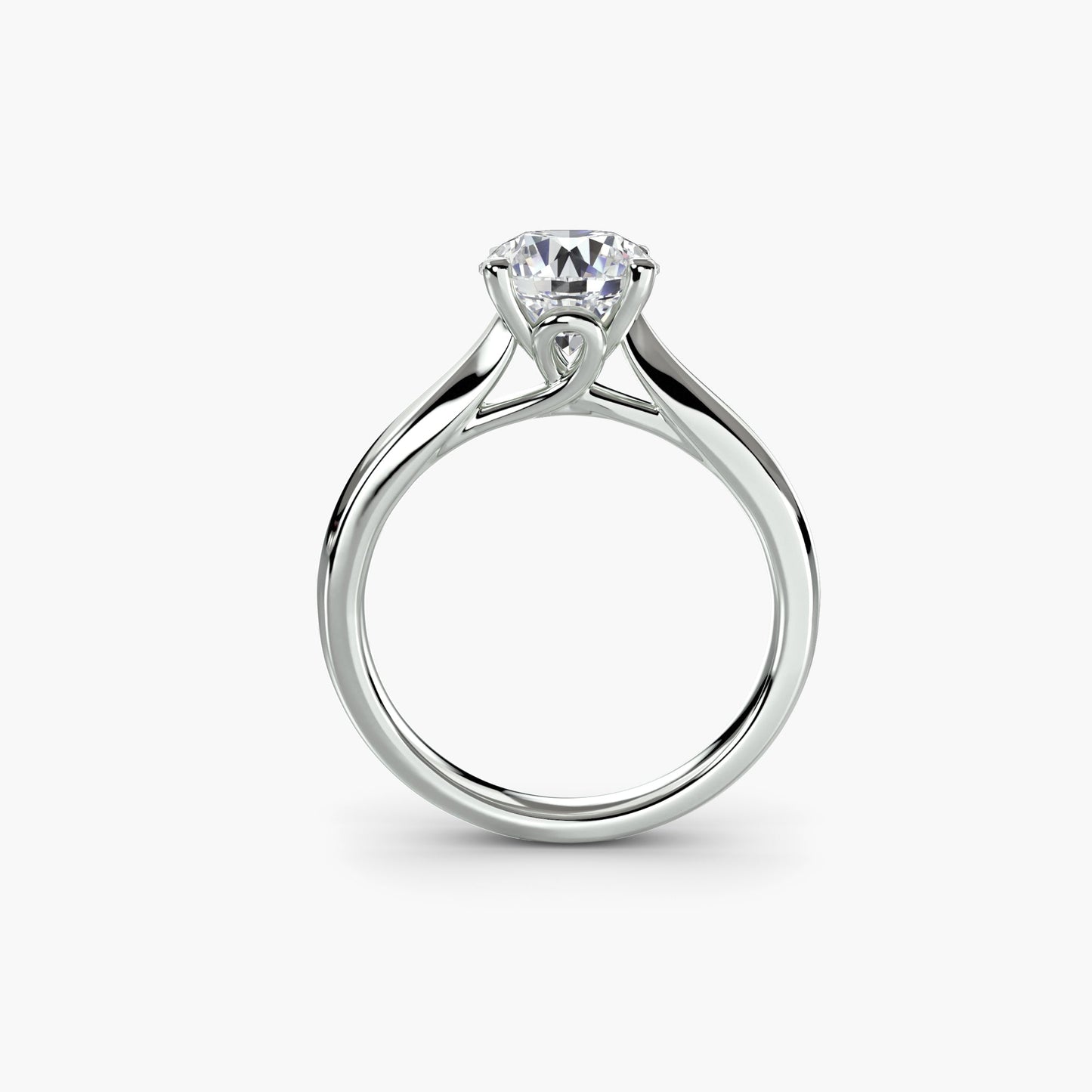 Solitaire ring 1 · 18K White Gold Round Lab Diamond