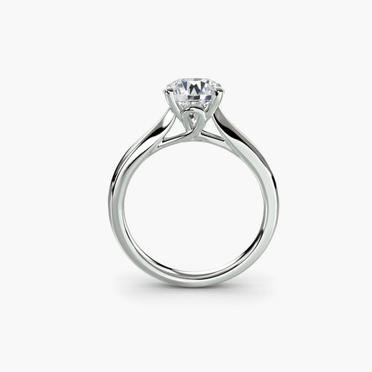 Solitaire ring 1 · 18K White Gold Round Lab Diamond