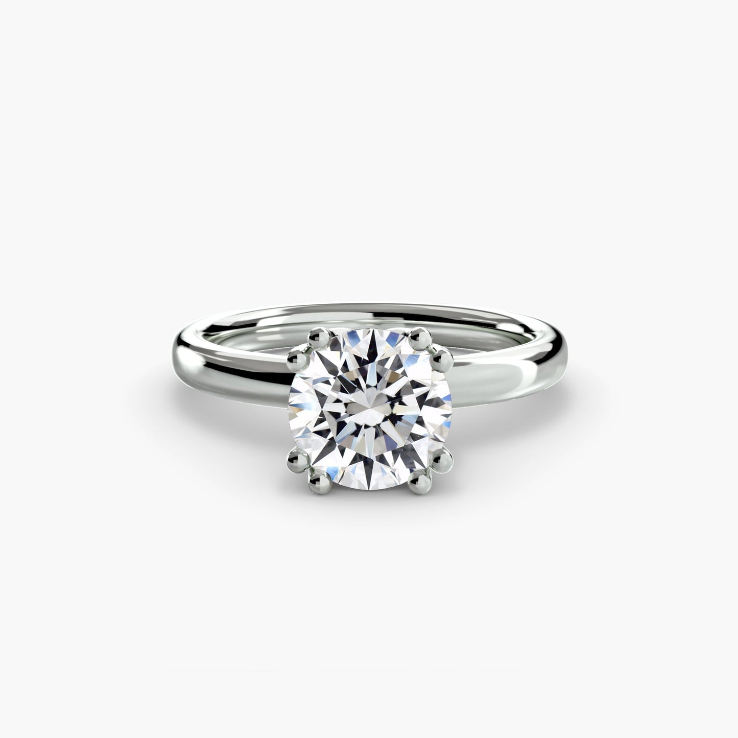 Solitaire ring 5 · 18K White Gold Round Lab Diamond