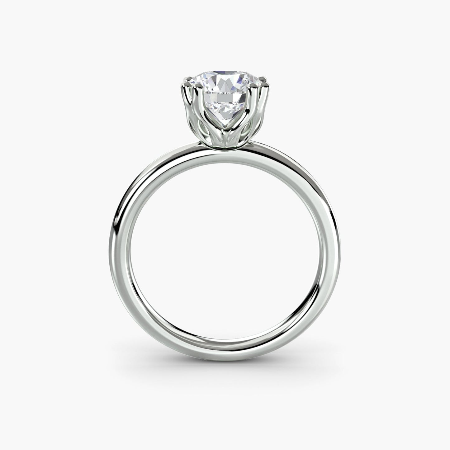 Solitaire ring 5 · 18K White Gold Round Lab Diamond