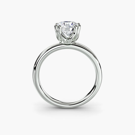 Solitaire ring 5 · 18K White Gold Round Lab Diamond