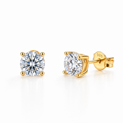 라운드 랩 다이아몬드 이어링 — 2.0ct