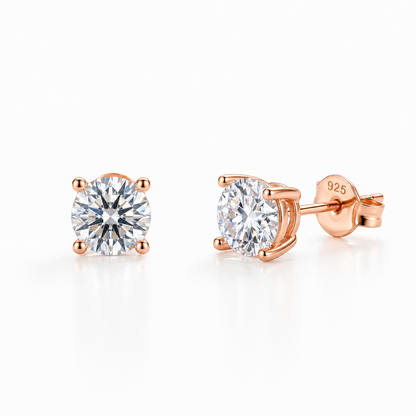 라운드 랩 다이아몬드 이어링 — 0.8ct