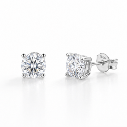 라운드 랩 다이아몬드 이어링 — 2.0ct